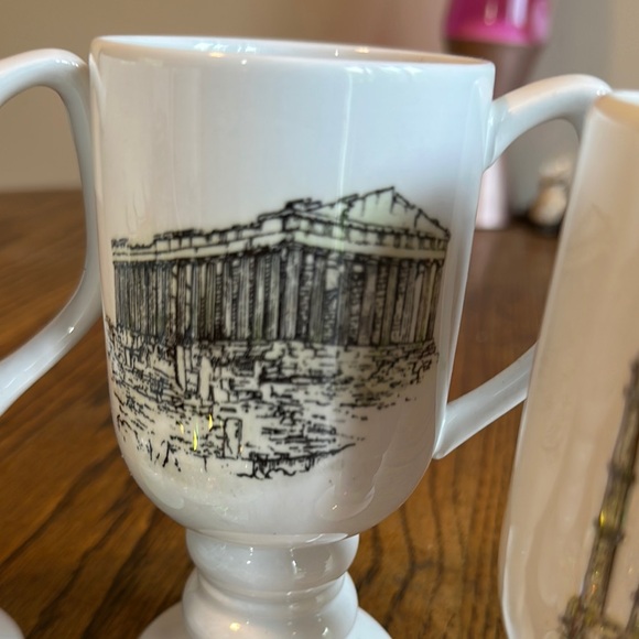 Kayson White Architectural Design Pedestal 5 Mugs Set vintage 1960’s - Picture 5 of 9